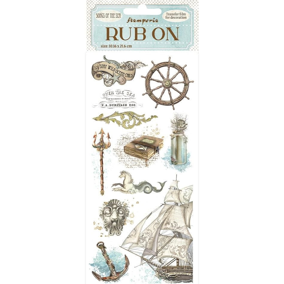 Stamperia Songs of the Sea Elements Rub-On